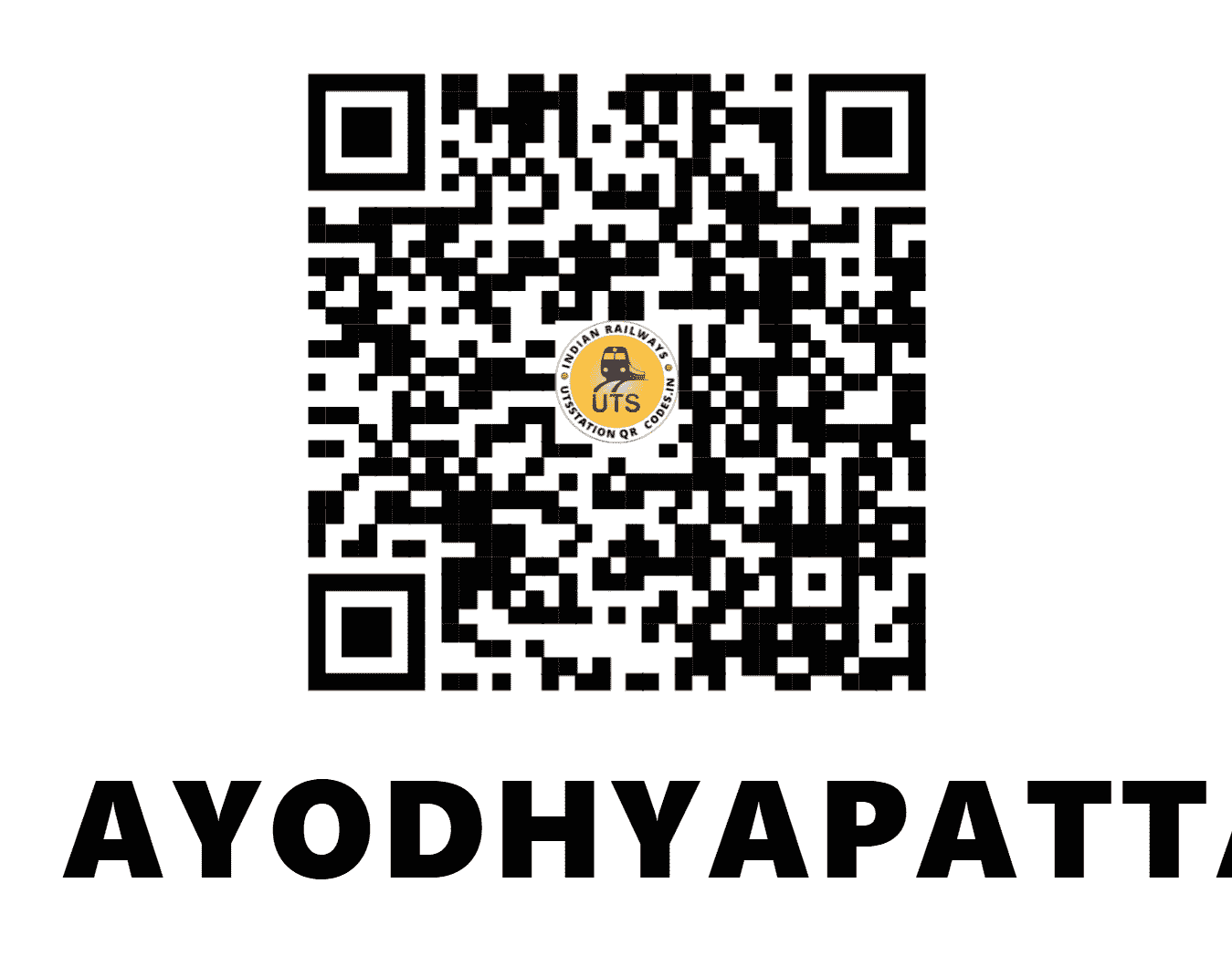 UTS QR Code for AYODHYAPATTANAM - APN - SR (TAMIL NADU)